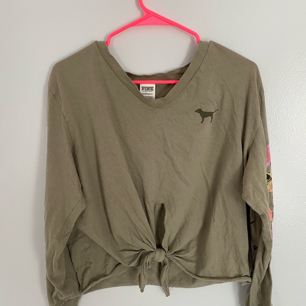 PINK VICTORIA SECRET Long Sleeve Crop Top
